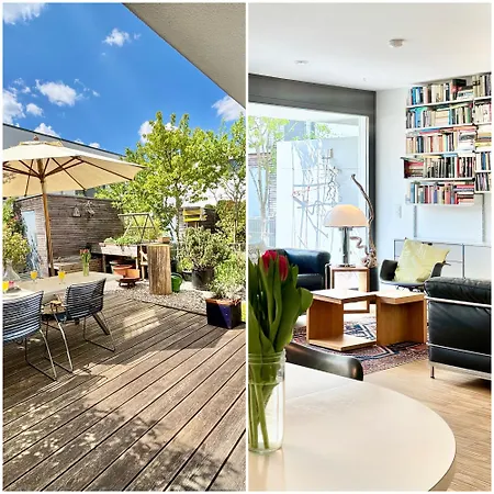 Semesterbostad Snug 7 - Design House In South Munich, Terrace,